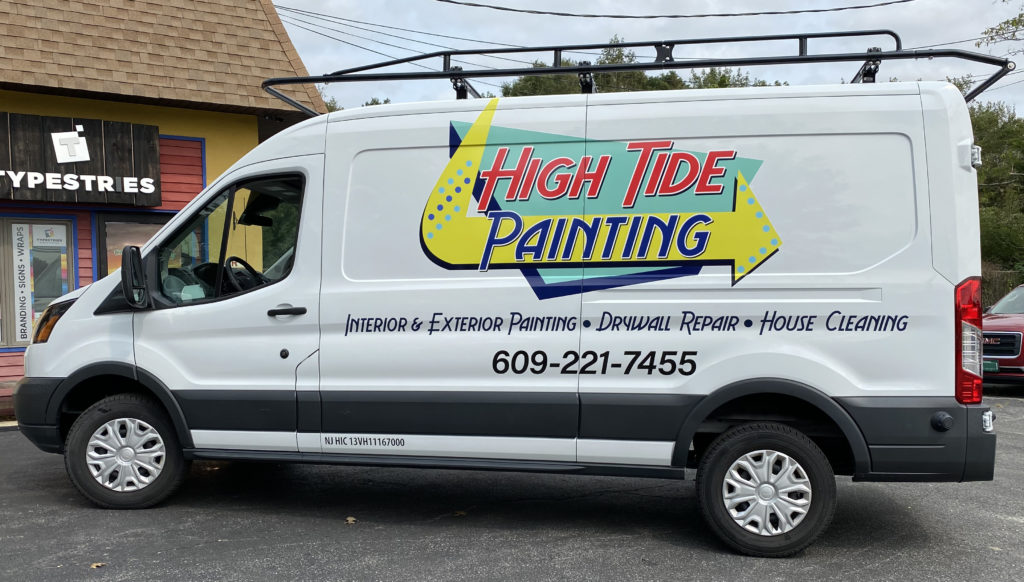 Van Wrap for High Tide Painting contractor at Typestries