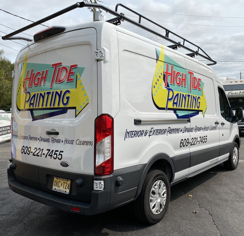 Ford Transit Van with vinyl graphic wrap