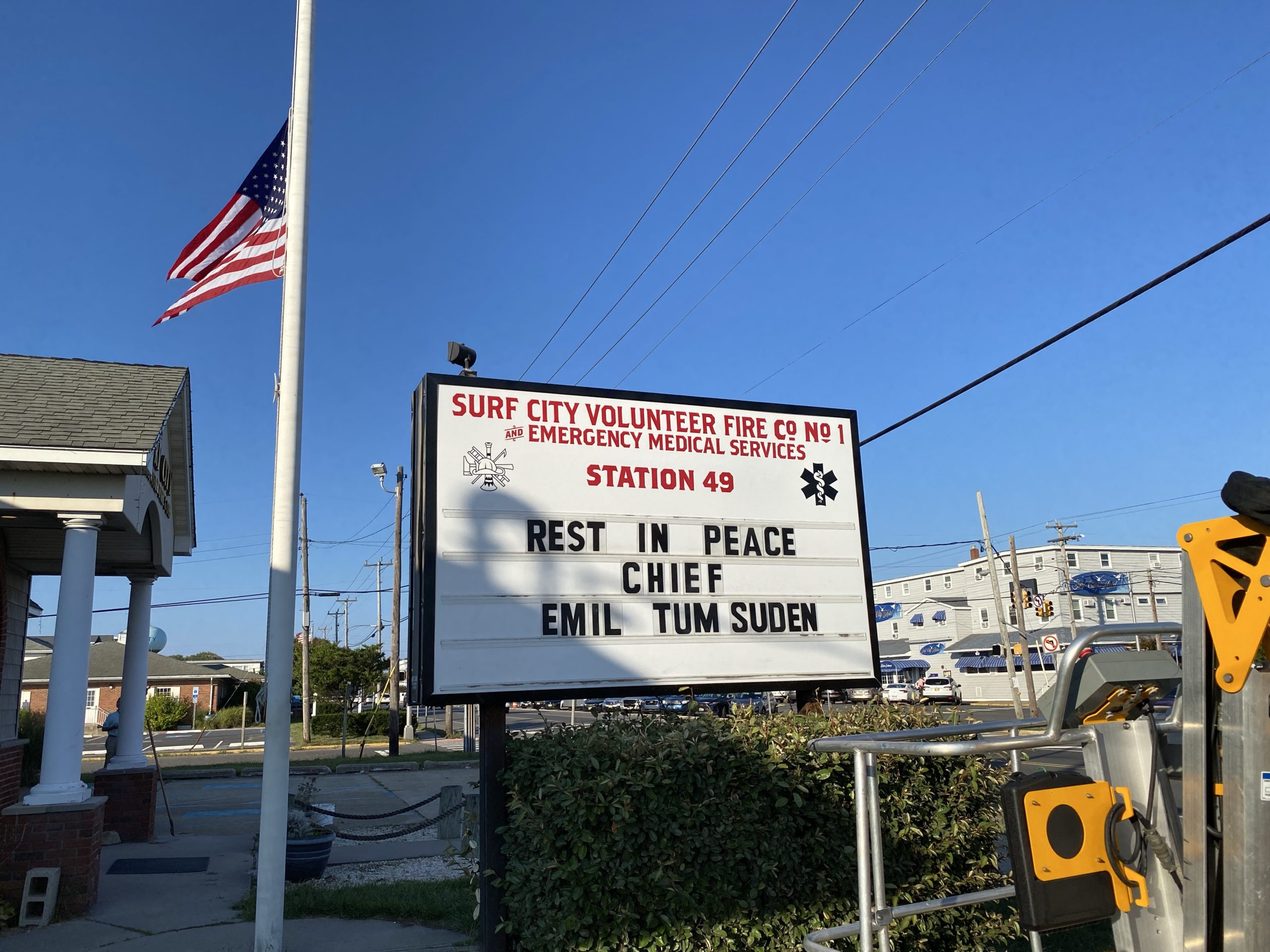 changeable letter sign at Surf City Volunteer Fire Co Emil Tum Suden