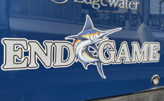 Custom Designed Boat lettering Long Beach Island